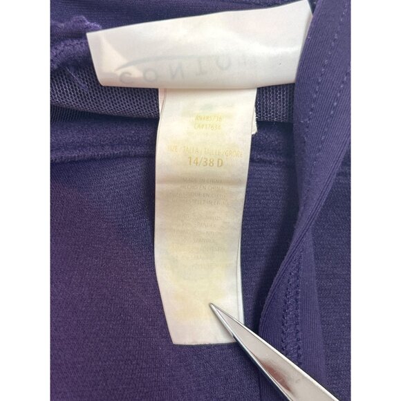 Contours By Coco Reef Womens 14/38D Purple One-Piece Swimsuit - Picture 6 of 10